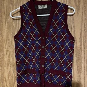 Vintage Argyle Sweater Vest